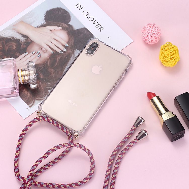 Necklace Lanyard Shoulder Rope Cord Clear Soft TPU Phone Cover