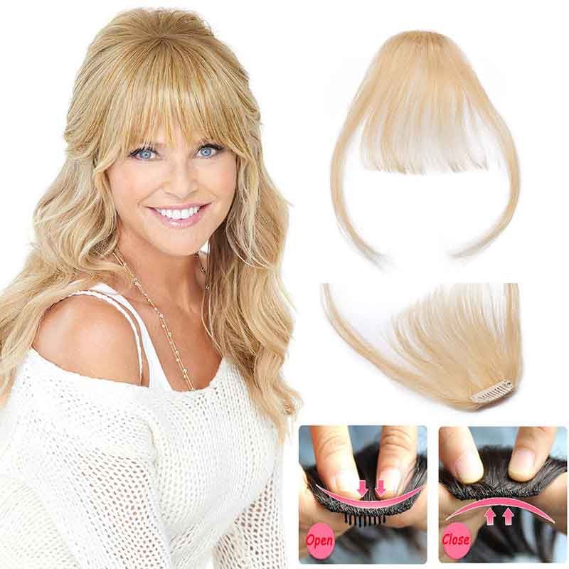 Thin Air Bangs With Temple Forehead Bangs Hairpiece 100 Human
