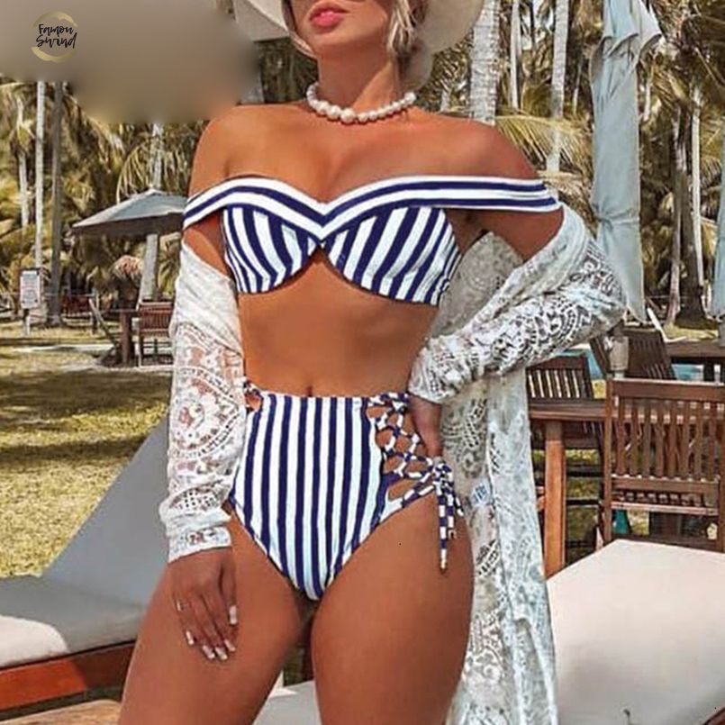 women's striped swimsuit