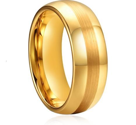 Chroma Color Collection Tungsten Carbide Wedding Band Ring 8mm For Men Women With Green Red Fuchsia Copper Teal Blue Purple Black Grey Center Line And Step Bevel Edge Black Grey Brushed Polished