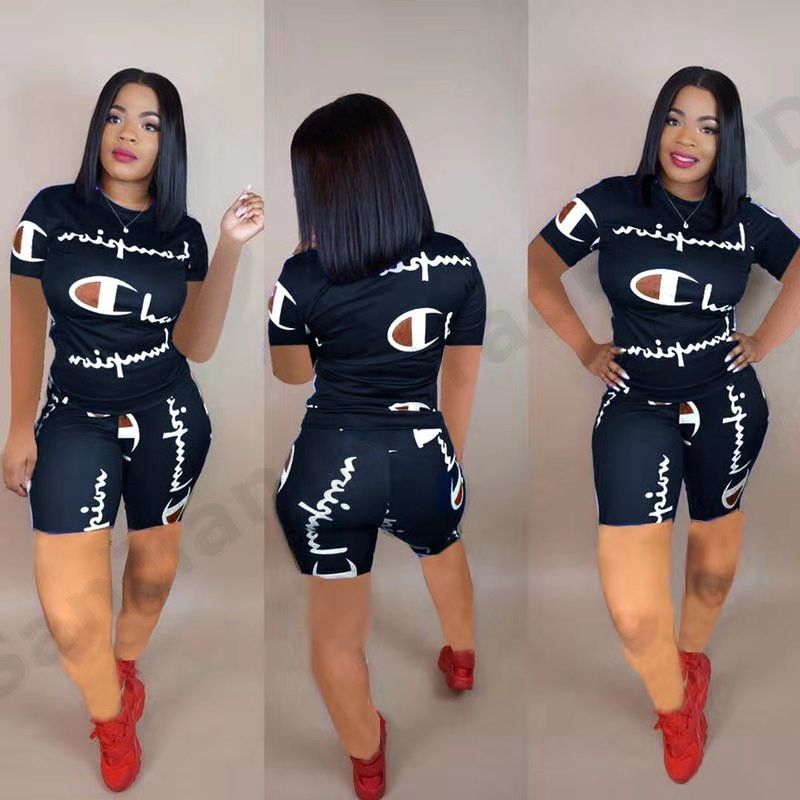 champion two piece short set womens