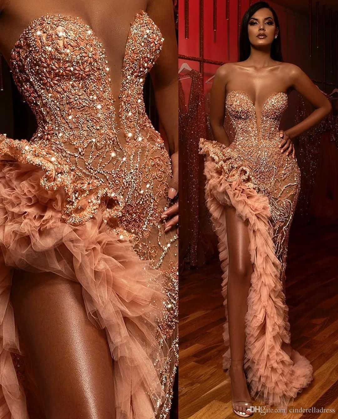 split evening gown