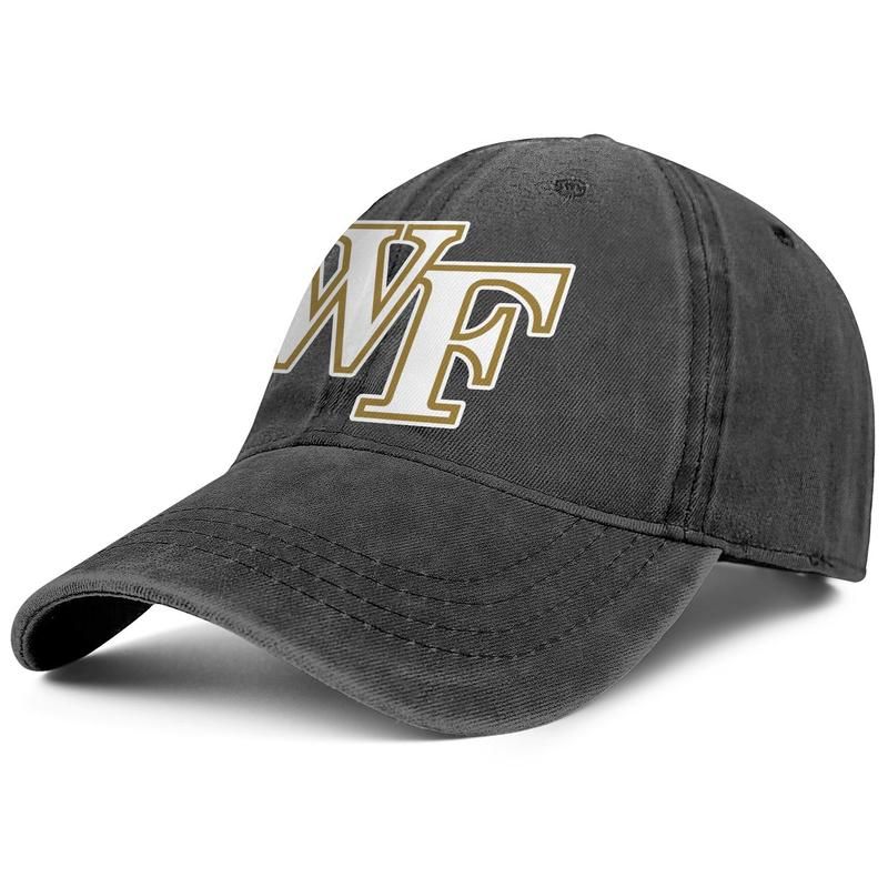 Wake Forest Demon Deacons Logo Unisex Denim Baseball Cap Custom Vintage