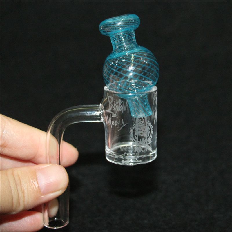 Quartz Banger With Glass Carb Cap Sandblasted Quartz Banger Nail Beveled Edge Domeless Nail For Glass Bong Dab Rig From Selected007, $5.08 | DHgate.Com