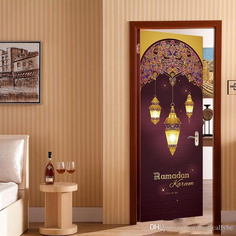 Set Muslin Raomanda Door Stickers Islamic Wall Sticker Bedroom Living Room Decor Wallpaper Poster Pvc Waterproof Decal Wall Removable Decals Wall Removable Stickers From Qiansuning88 81 41 Dhgate Com