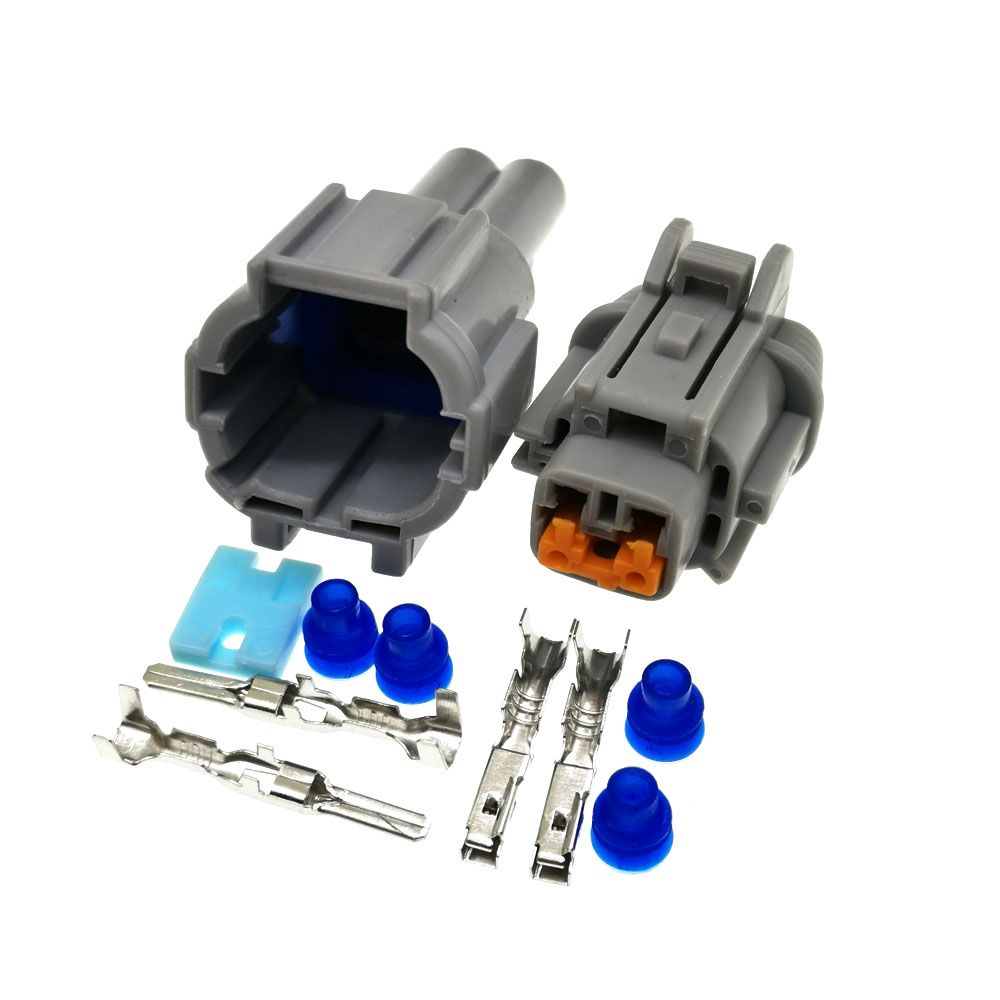 Gray 2Pin 2.2mm Male&Female Car Connector,Small Lamp Plug,2 Pin Fog