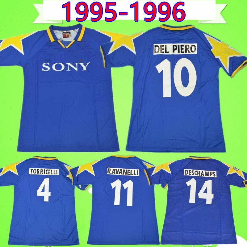 Juventus Soccer Jersey Juve Soccer Jersey Retro 1995 1996 1997 Camisetas De Fútbol 95 96 97 3er Azul De La Vendimia Camisetas De Zidane Del Piero