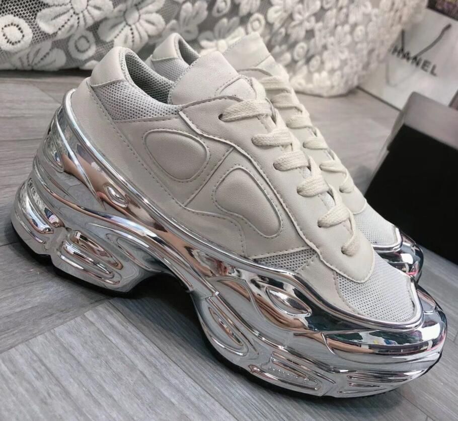 silver designer sneakers