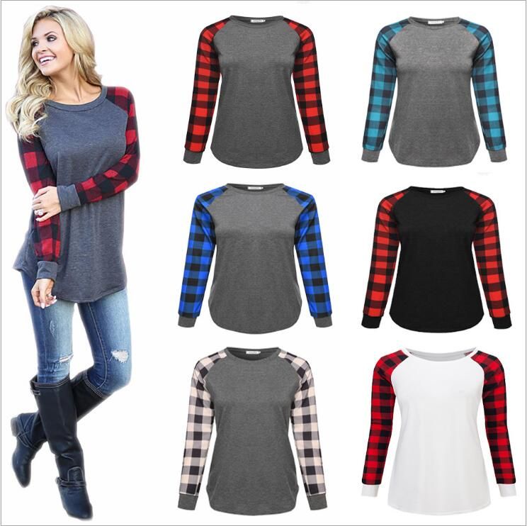 buffalo plaid baseball tee