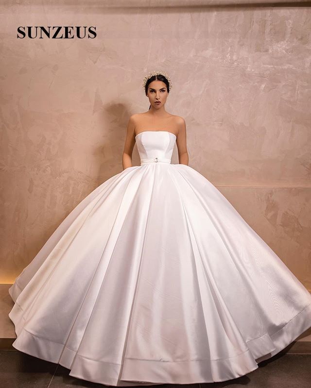 strapless ball gown