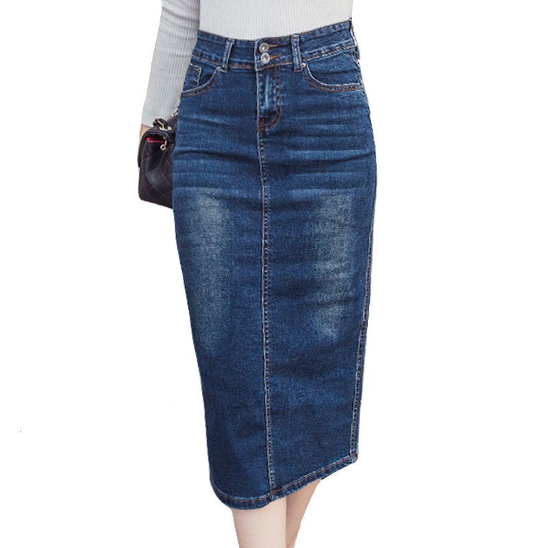 denim long skirts online
