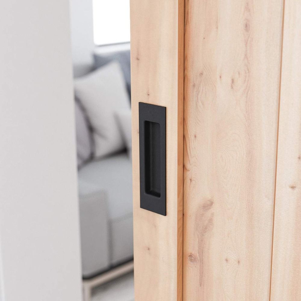 2020 Black Aluminium Alloy Barn Sliding Door Hidden Flush Pull