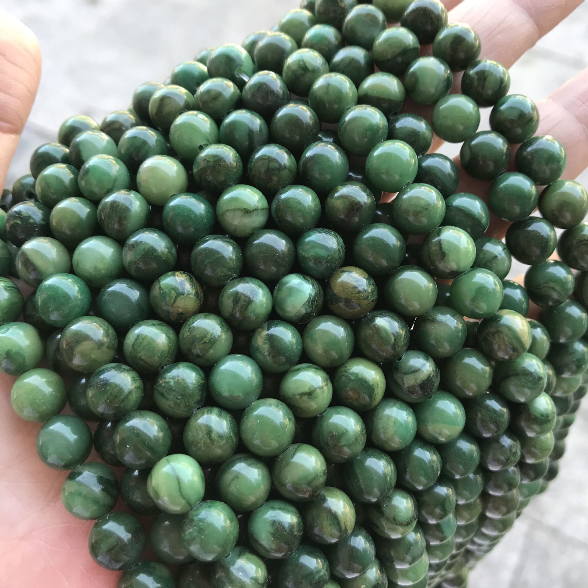 10mm ronde rouge jade gems en vrac perles 38cm