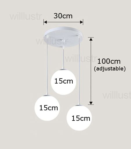 15 cm * 3szt, okrągły baldachim