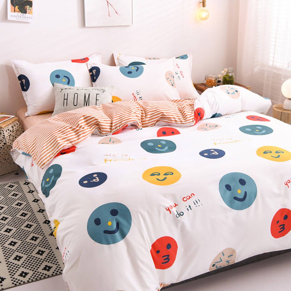 King Size Bedding Set Expression Simple Creative Funny Duvet Cover