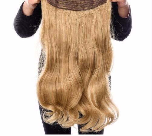 2019 24 Inch Wavy Clip In Hair Extensions Blonde Silver Grey