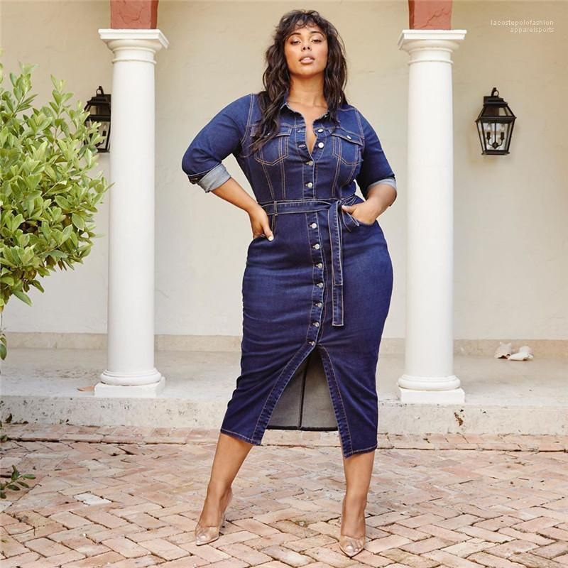 denim dress with white shirt