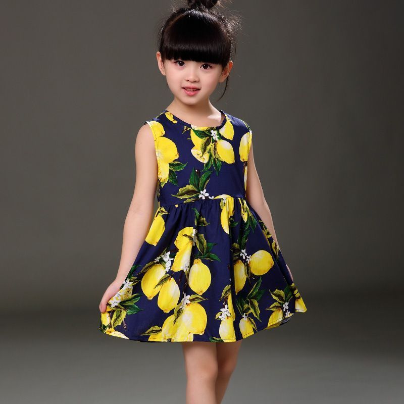 Niña Vestidos Niña Vestido sin Mangas Floral Vestido de Verano Niños Casual Vestido Fiesta de Algodón 1 a 8 años Niña Vestidos Niña Vestido sin Mangas Floral Vestido de Verano Niños Casual Vestido Fiesta de Algodón 1 a 8 años