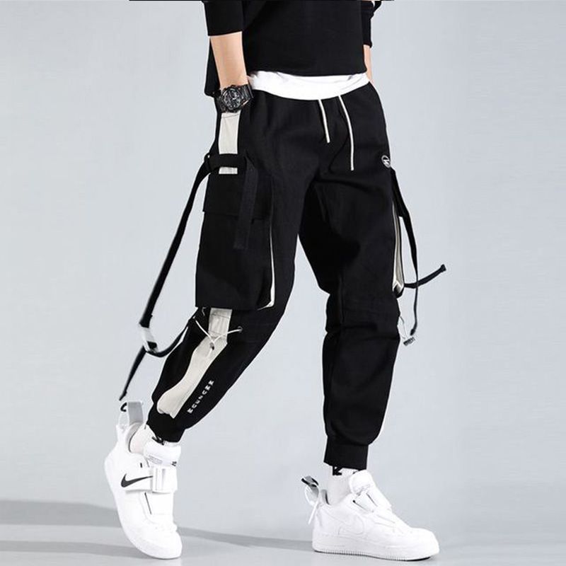 Compre Pantalones Para Hombres Hit Color Joggers Men Harem Black Harem  Cintas Múlteleles Hombre Sweetpants Streetwear Casual Mal Pantalones A  15,19 € Del Romperpant | Es.Dhgate.Com