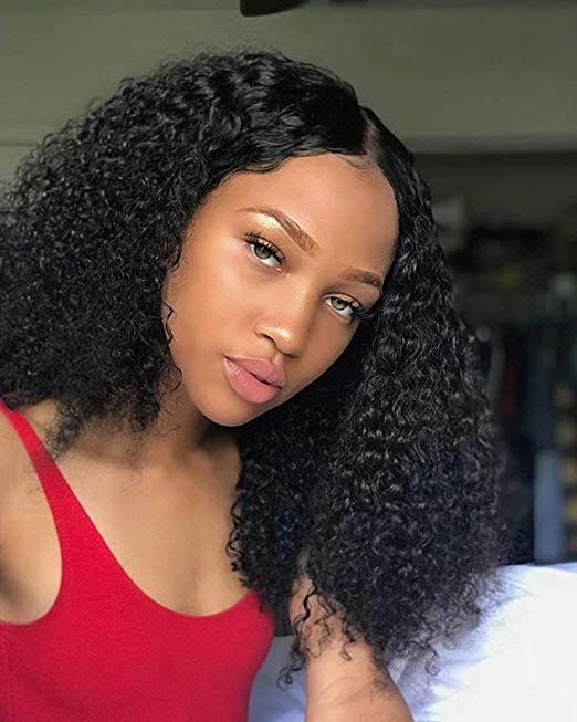 150 Density Lace Front Kinky Curly Wig 10a Mongolian Afro Curly