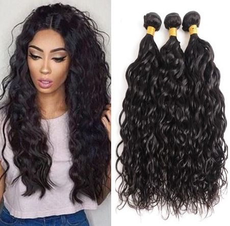 Brazilian Hair Bundles Water Wave Human Hair Extensions Peruvian