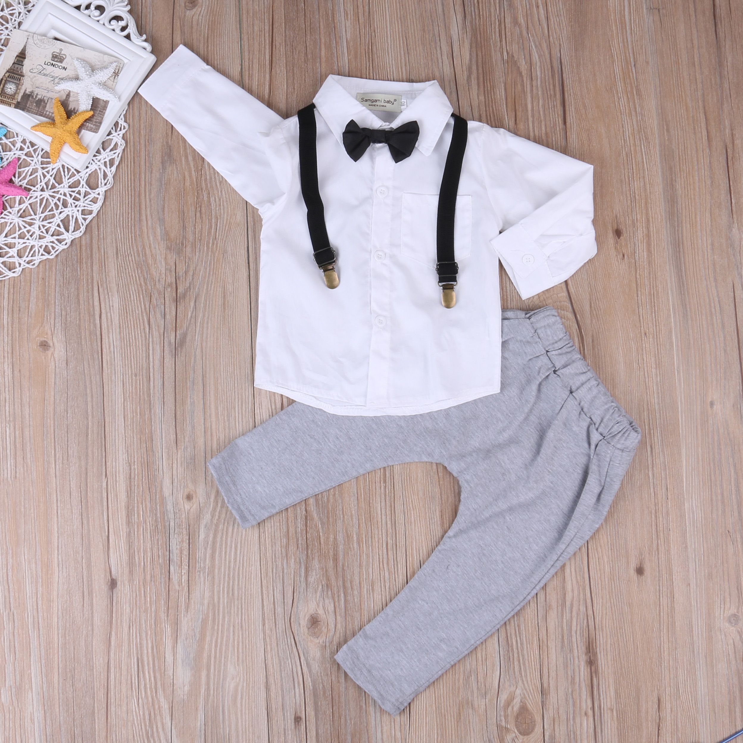 Fashion Newborn Toddler Kids Baby Boy Tops Long Sleeve Overalls ...