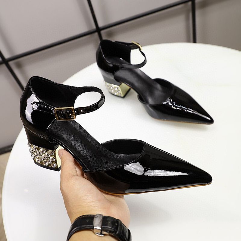 classic black court shoes