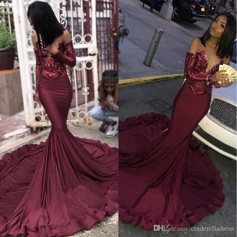 prom dresses 2019 maroon