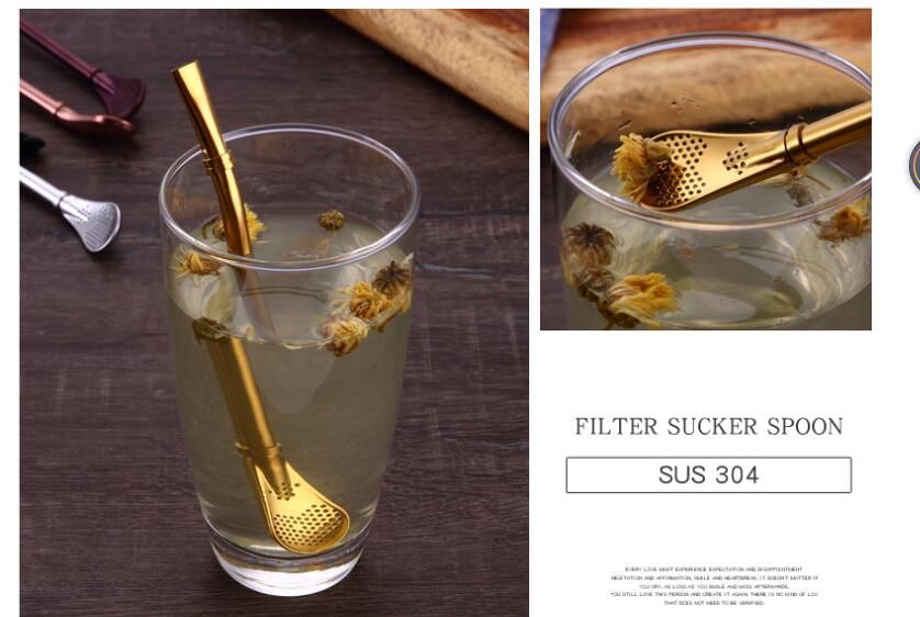 2020 Mix Color Bombilla Straws Filter Straw Stainless Steel Drinking Straw Spoon Tea Filter Yerba Mate Tea Straws Reusable Colorful From Fashionbag2016 1 04 Dhgate Com