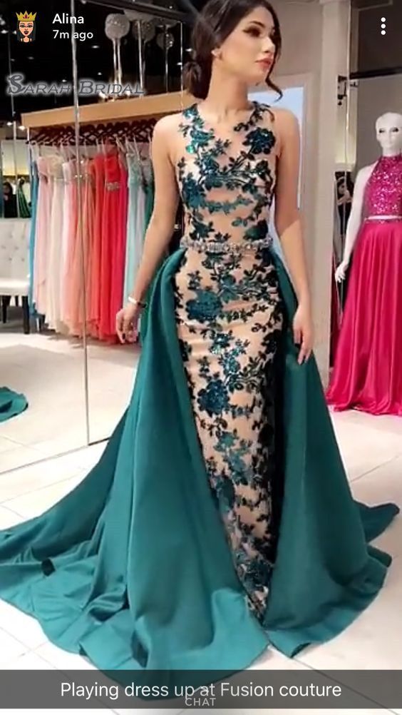 Desginer Neckline Mermaid con Prom vestidos de alta calidad vestido de fiesta sin mangas ventas calientes