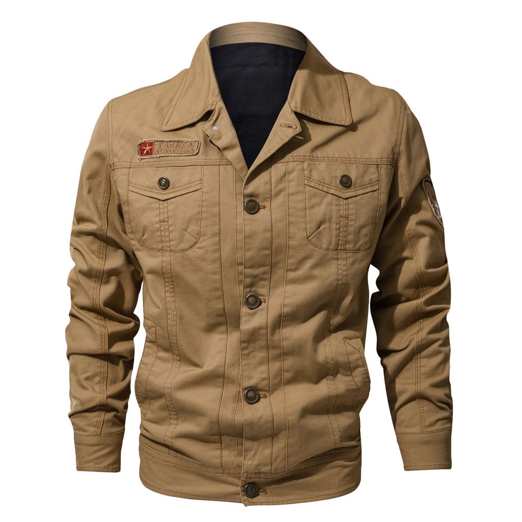 khaki trucker jacket