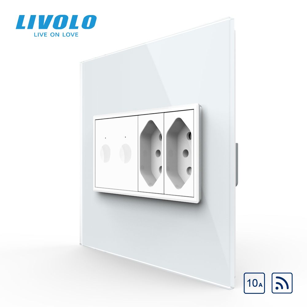 2020 Livolo Br Standard 2 Gang 1 Way Wall Switch With Remote Function 10a 20a 2 Gang Brazil Socket Module Key Wireless Control From Livoloofficial