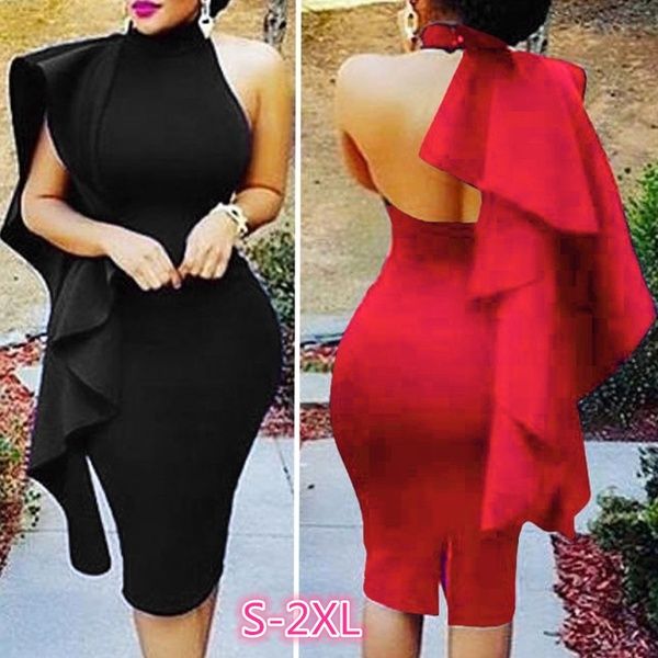 halter bodycon midi dress