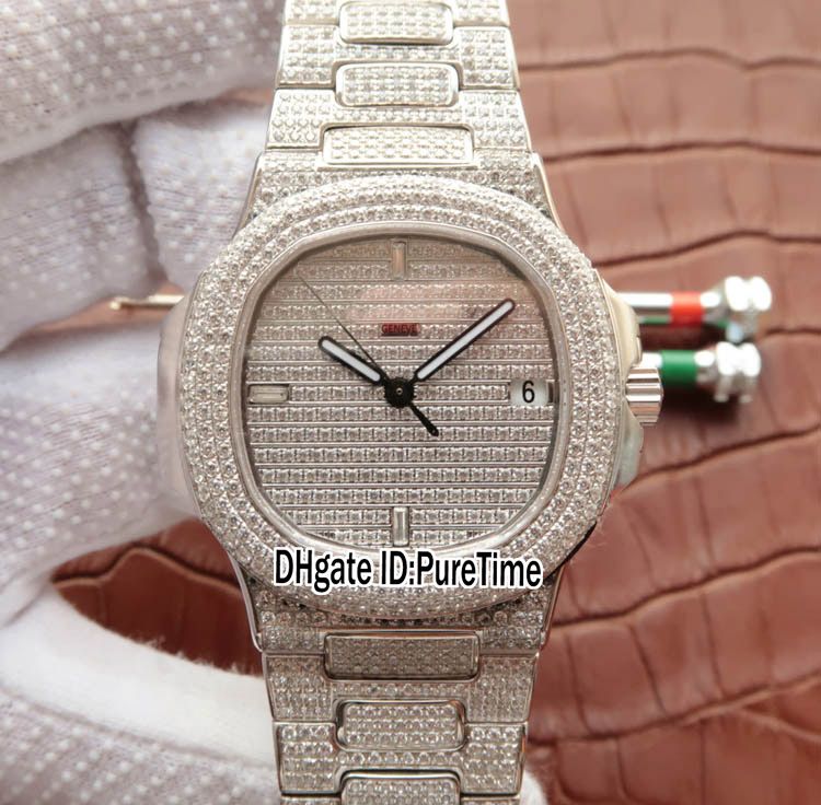 Best Edition Nautilus Jumbo 5719 10g 010 18k White Gold Fully Paved With Diamonds Eta 324sc All Diamond Bezel Dial Mens Watch Puretime Twf02 From Puretime 738 35 Dhgate Com Best Edition Nautilus Jumbo 5719 10g 010 18k White Gold Fully Paved With Diamonds Eta 324sc All Diamond Bezel Dial Mens Watch Puretime Twf02 From Puretime 738 35 Dhgate Com