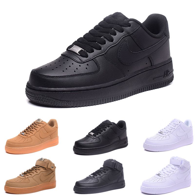 Compre 2019 Nike Air Force Oen 1 Más Nuevos Hombres Altos Mujeres Bajo  Negro Blanco Trigo Uno Zapatos Malla Uno Para Mujer Diseñador De Deporte  Correr Zapatillas De Deporte Zapatos A 29,48
