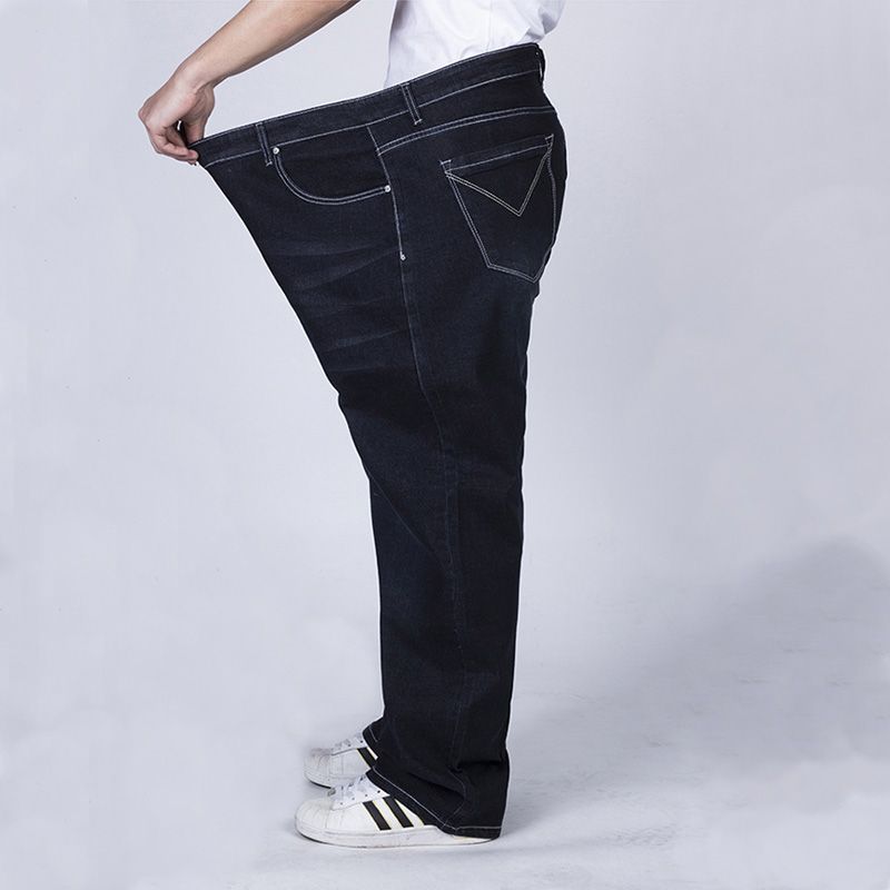 big men's elastic waist jeans