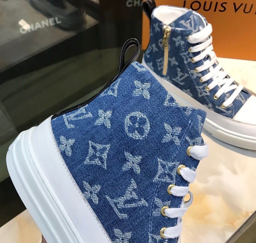 WMNS) LOUIS VUITTON LV Stellar Low Top Denim Blue 1A4WT - KICKS CREW