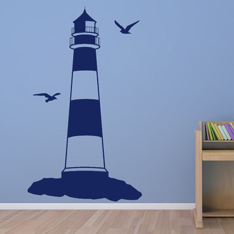 Whole And Retail Two Birds Lighthouse Wall Sticker Removable Bedroom Decorative Self Adhesive Decal Vinyl Home Decor From Joystickers 14 88 Dhgate Com - Lighthouse Wall Sticker