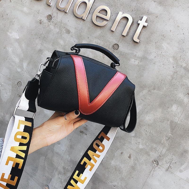 Hit Color Portable Big Bag Wild Casual Simple Shoulder Messenger Bag