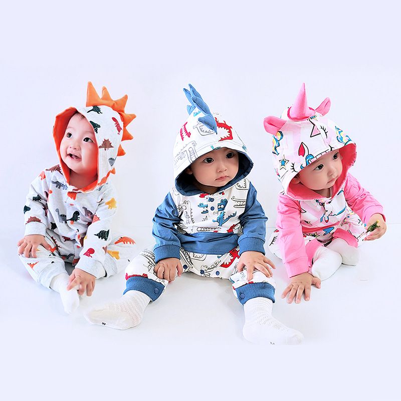 Dinosaurio bebé recién nacido mono del mameluco ropa del niño de Dino Traje de Kawaii Bebe Mono Onesie Otoño Ropa Unisex Dinosaurio bebé recién nacido mono del mameluco ropa del niño de Dino Traje de Kawaii Bebe Mono Onesie Otoño Ropa Unisex