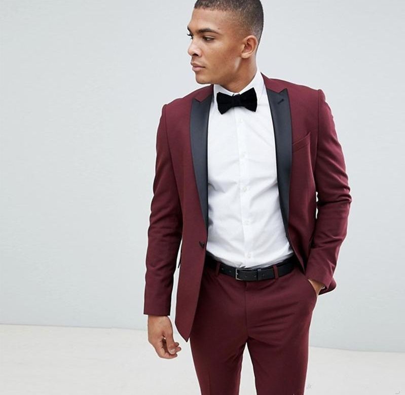 New The Fat Fit Burgundy Men Suits Wedding Groom Tuxedos Jacket+Pants  Bridegroom Groomsman Suits Best Man Blazer From Kerr_Miranda, $88.68 |  Dhgate.Com