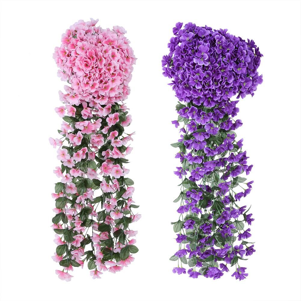 2020 Artificial Fake Plastic Flower Vine Hanging Plant Home Garden Wedding Decor From Curteney