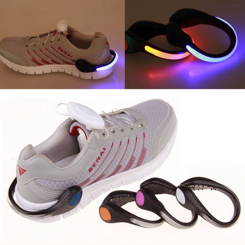 1PC Mini LED Luminous Shoe Clip Light Night Safety Warning Bike Running Outdoor