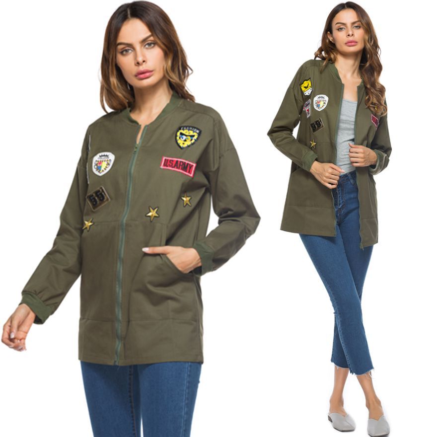 jaqueta jeans exercito feminina