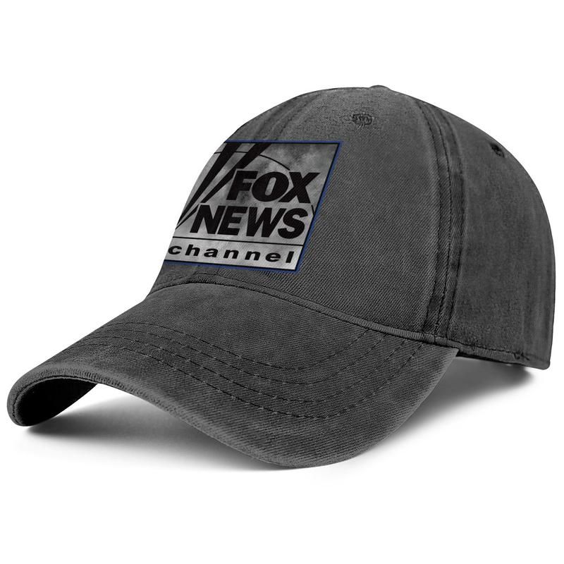 Fox News Channel Distressed Black Logo Mens And Women Trucker