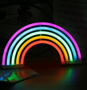 2019 Cute Rainbow Neon Sign Led Rainbow Light Lamp For Dorm Decor Rainbow Decor Neon Lamps Wall Decor For Girls Bedroom Christmas 2019 From Zhong8889