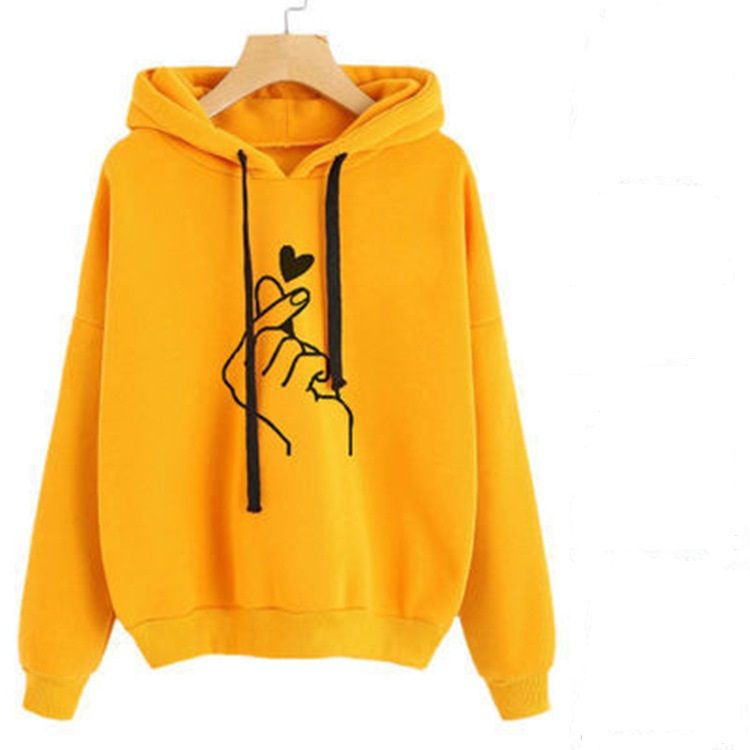 yellow and pink hoodie