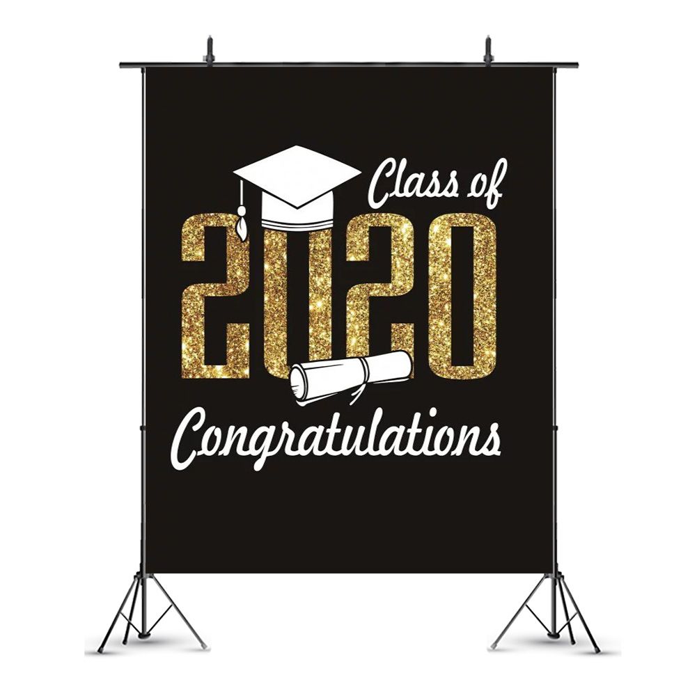 2020 Dream 5x7ft Class Of 2020 Black Photography Backdrop