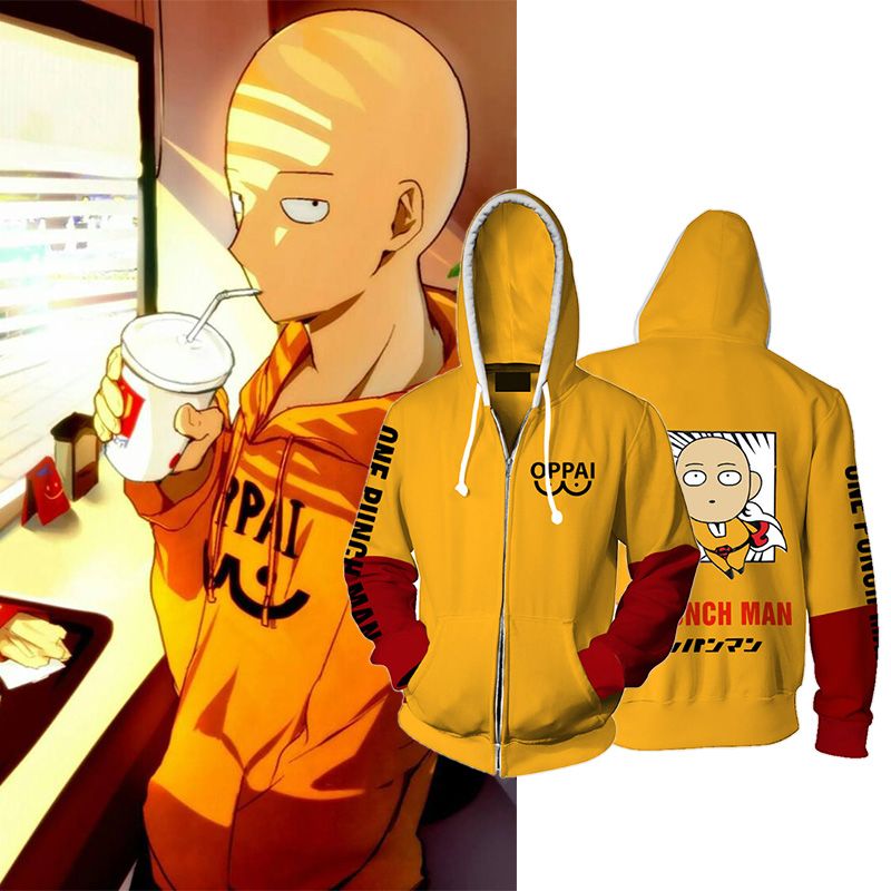 Saitama One Oppai Sweatshirt Anime One Punch Man Saitama OPPAI