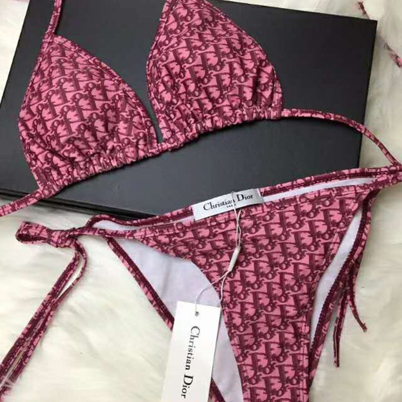 red dior swimsuit